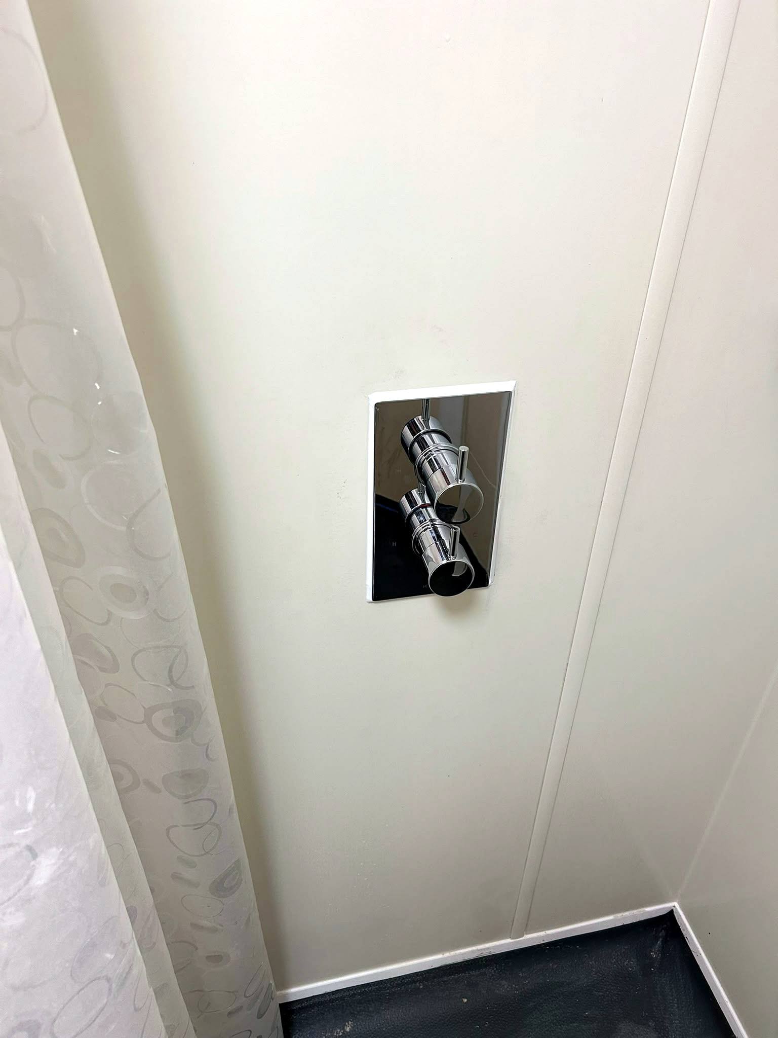 The same shower valve, finished
