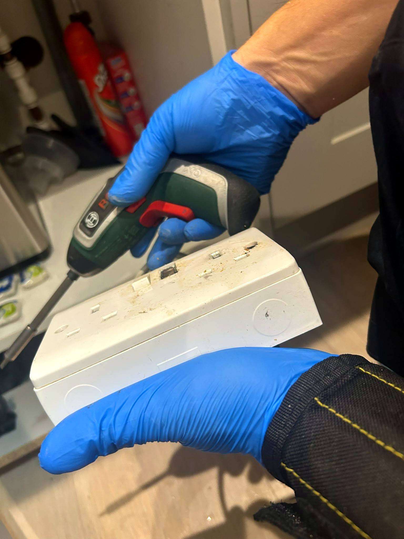 Fitting a new double socket